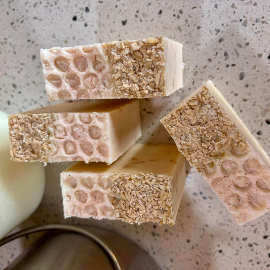 Grapefruit Goat's Milk Soap with Oat Exfoliant & Pink Himalayan Salt